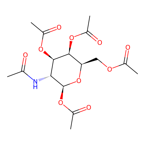 beta-D-Galactopyranose, 2-(acetylamino)-2-deoxy-, 1,3,4,6-tetraacetate structure