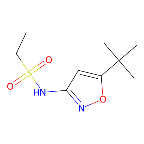 N-(5-tert-butyl-1,2-oxazol-3-yl)ethanesulfonamide structure