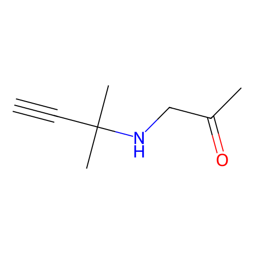 1-[(2-Methylbut-3-yn-2-yl)amino]propan-2-one structure