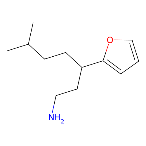 3-(Furan-2-yl)-6-methylheptan-1-amine structure