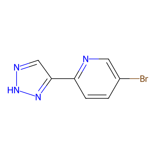 5-bromo-2-(2H-1,2,3-triazol-4-yl)pyridine structure