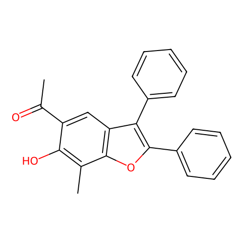 1-(6-Hydroxy-7-methyl-2,3-diphenyl-1-benzofuran-5-yl)ethanone structure