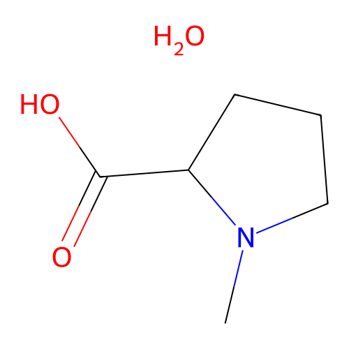 1-methylpyrrolidine-2-carboxylic Acid Hydrate structure