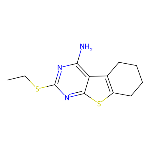 2-(Ethylsulfanyl)-5,6,7,8-tetrahydro[1]benzothieno[2,3-d]pyrimidin-4-amine structure