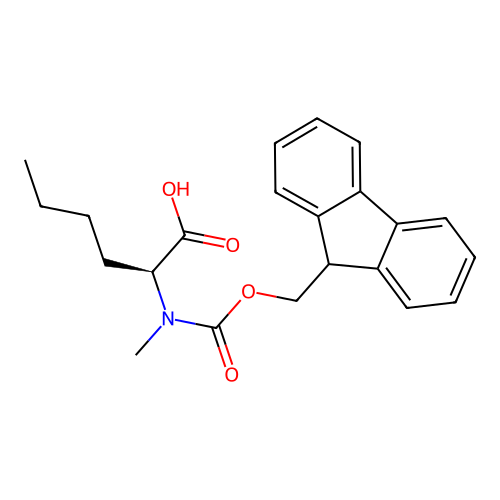 N-(((9H-Fluoren-9-yl)methoxy)carbonyl)-N-methyl-L-norleucine structure