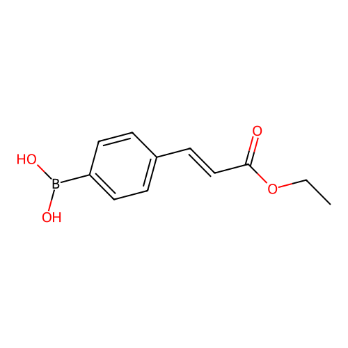 4-(E-3-Ethoxy-3-oxo-1-propen-1-yl)benzeneboronic acid structure