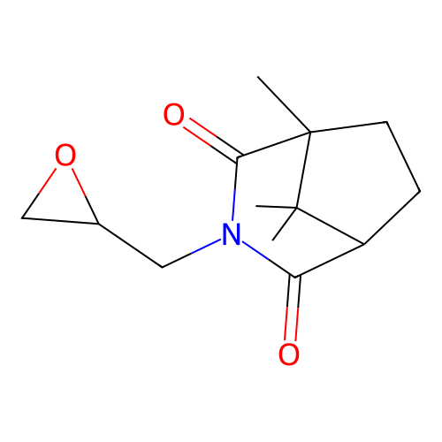 5,8,8-Trimethyl-3-(oxiran-2-ylmethyl)-3-azabicyclo[3.2.1]octane-2,4-dione structure