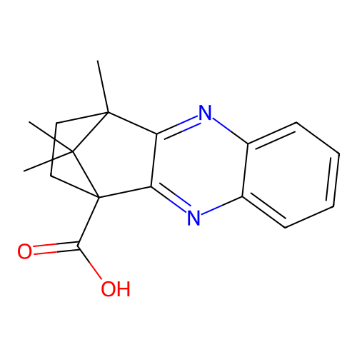 4,11,11-trimethyl-3,4-dihydro-1,4-methanophenazine-1(2H)-carboxylic acid structure
