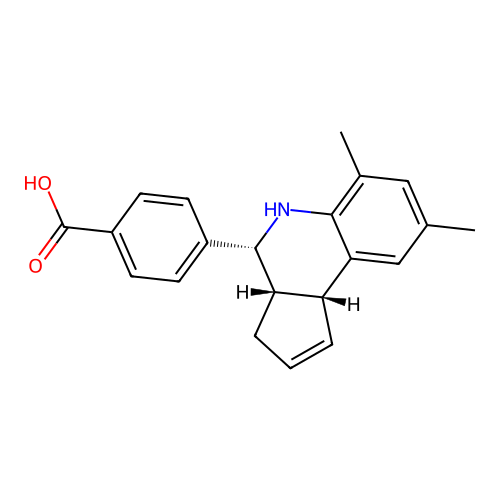 4-[(3aS,4R,9bR)-6,8-dimethyl-3a,4,5,9b-tetrahydro-3H-cyclopenta[c]quinolin-4-yl]benzoic acid structure