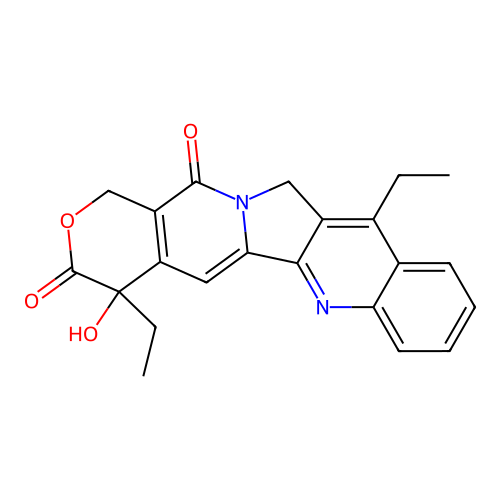 7-Ethylcamptothecin [M+H]+ structure
