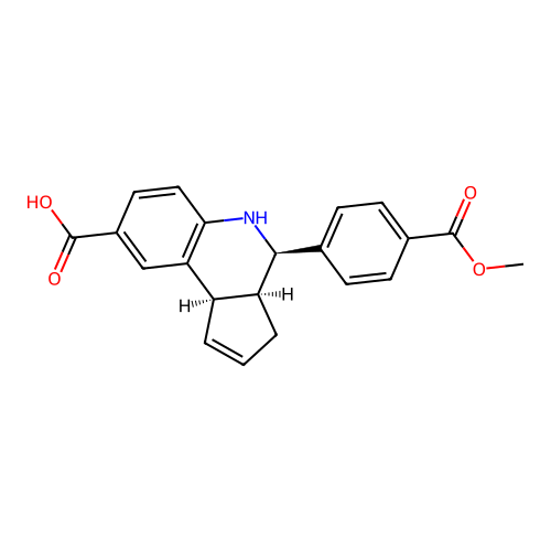 (3aS,4R,9bR)-4-[4-(methoxycarbonyl)phenyl]-3a,4,5,9b-tetrahydro-3H-cyclopenta[c]quinoline-8-carboxylic acid structure
