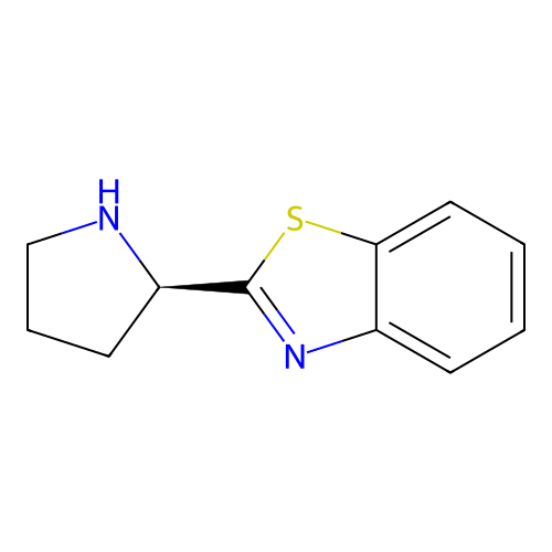 2-[(2R)-pyrrolidin-2-yl]-1,3-benzothiazole structure