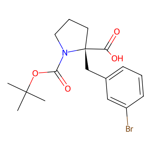 Boc-(S)-alpha-(3-bromo-benzyl)-proline structure