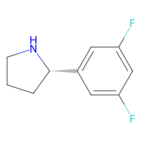 (2S)-2-(3,5-difluorophenyl)pyrrolidine structure