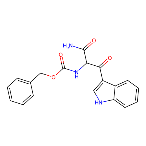(S)-Benzyl (1-amino-3-(1H-indol-3-yl)-1,3-dioxopropan-2-yl)carbamate structure
