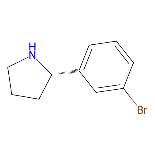 (2S)-2-(3-bromophenyl)pyrrolidine structure