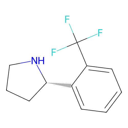 (S)-2-(2-(Trifluoromethyl)phenyl)pyrrolidine structure