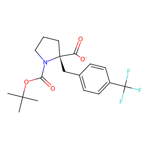 1,2-Pyrrolidinedicarboxylic acid, 2-[[4-(trifluoromethyl)phenyl]methyl]-, 1-(1,1-dimethylethyl) ester, (2S)- structure