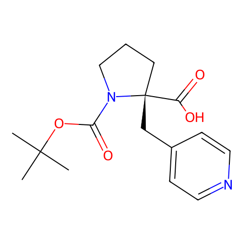 Boc-(S)-alpha-(4-pyridinylmethyl)-proline structure