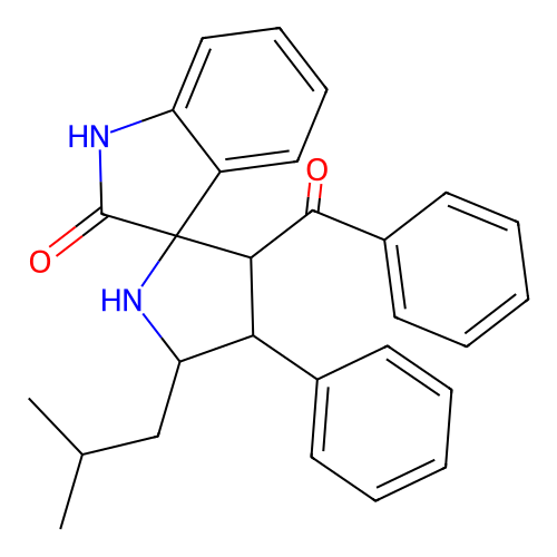 3'-Benzoyl-5'-isobutyl-4'-phenylspiro[indoline-3,2'-pyrrolidin]-2-one structure