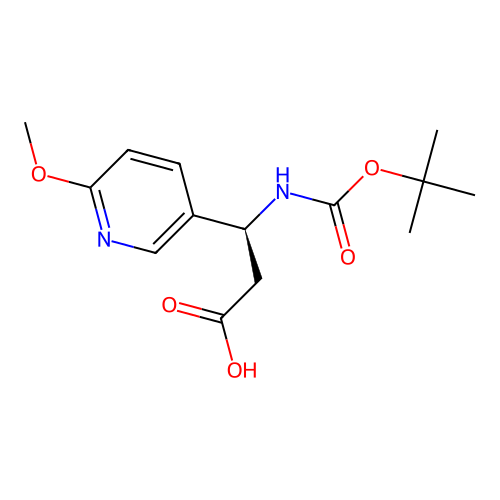 (3S)-3-{[(tert-butoxy)carbonyl]amino}-3-(6-methoxypyridin-3-yl)propanoic acid structure