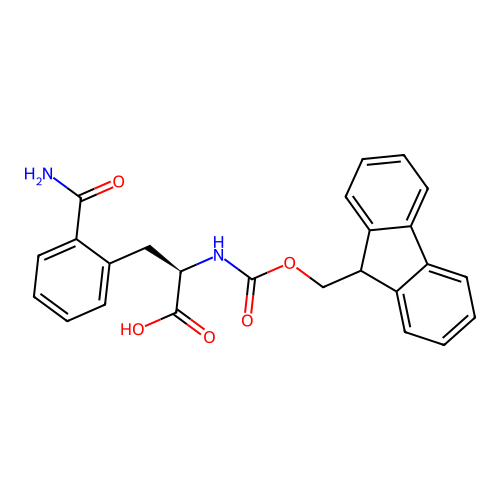 Fmoc-D-2-carbamoylphenylalanine structure