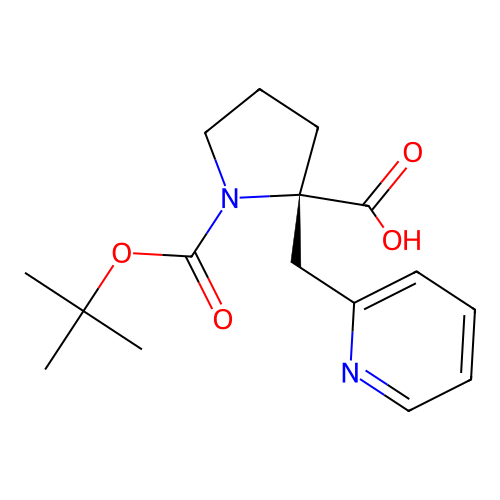 Boc-(S)-alpha-(2-pyridinylmethyl)-proline structure