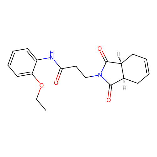 3-[(3aR,7aS)-1,3-dioxo-3a,4,7,7a-tetrahydroisoindol-2-yl]-N-(2-ethoxyphenyl)propanamide structure