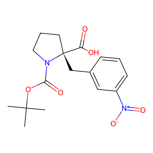 (S)-1-(tert-Butoxycarbonyl)-2-(3-nitrobenzyl)pyrrolidine-2-carboxylic acid structure