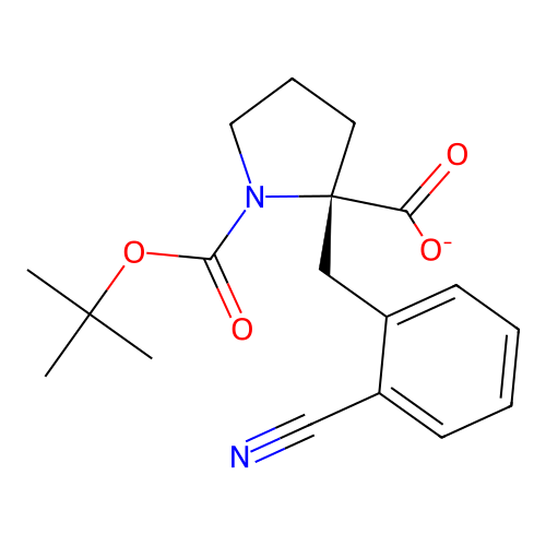 1,2-Pyrrolidinedicarboxylic acid, 2-[(2-cyanophenyl)methyl]-, 1-(1,1-dimethylethyl) ester, (2S)- structure