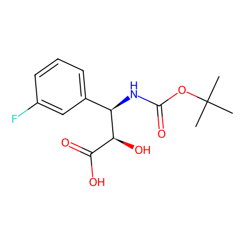 (2R,3R)-3-((tert-Butoxycarbonyl)amino)-3-(3-fluorophenyl)-2-hydroxypropanoic acid structure