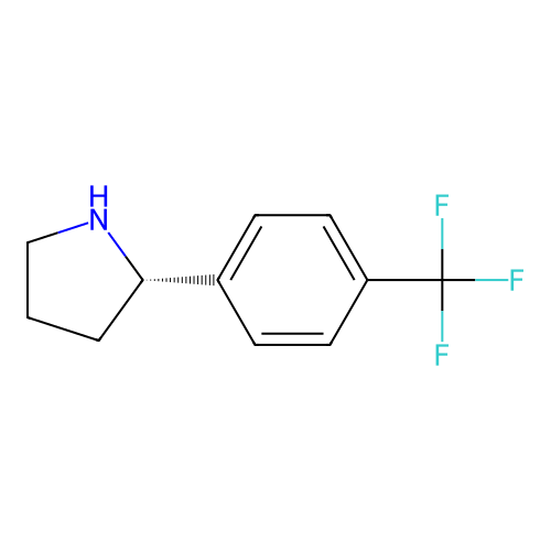 (2S)-2-[4-(Trifluoromethyl)phenyl]pyrrolidine structure
