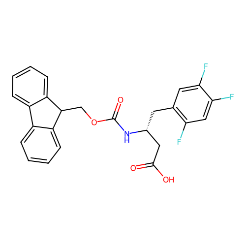 Fmoc-(R)-3-Amino-4-(2,4,5-trifluoro-phenyl)-butyric acid structure