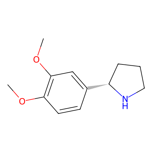 (2S)-2-(3,4-dimethoxyphenyl)pyrrolidine structure