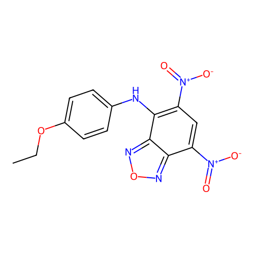 N-(4-ethoxyphenyl)-5,7-dinitro-2,1,3-benzoxadiazol-4-amine structure