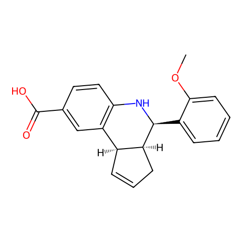 (3aS,4R,9bR)-4-(2-methoxyphenyl)-3a,4,5,9b-tetrahydro-3H-cyclopenta[c]quinoline-8-carboxylic acid structure