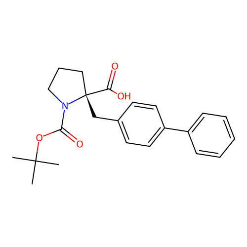 Boc-(S)-alpha-(4-biphenylmethyl)-proline structure