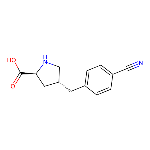 (2S,4R)-4-(4-Cyanobenzyl)pyrrolidine-2-carboxylic acid structure