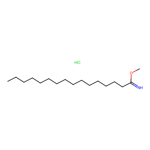 Methyl hexadecanimidate;hydrochloride structure