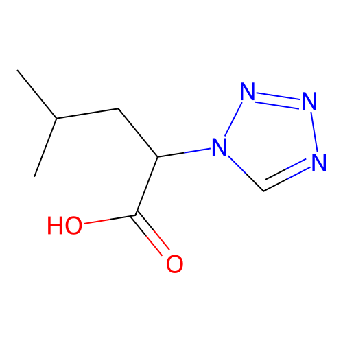 4-Methyl-2-tetrazol-1-yl-pentanoic acid structure