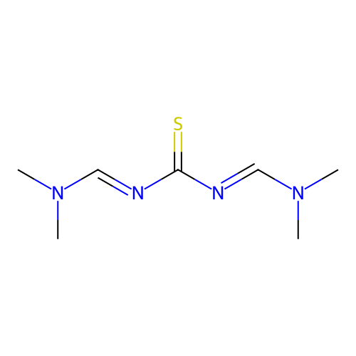 1,3-bis[(1E)-(dimethylamino)methylidene]thiourea structure