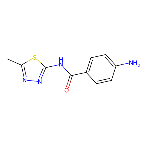 4-Amino-N-(5-methyl-1,3,4-thiadiazol-2-yl)benzamide structure
