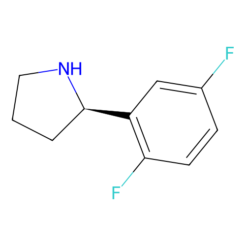 2-(2,5-Difluorophenyl)pyrrolidine, (R)- structure