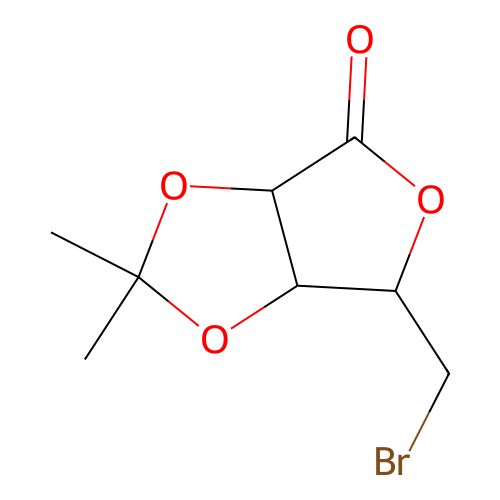 5-Bromo-5-deoxy-2,3-isopropylidene-D-ribonolactone structure