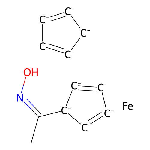 Ferrocene, 1-[1-(hydroxyimino)ethyl]- structure