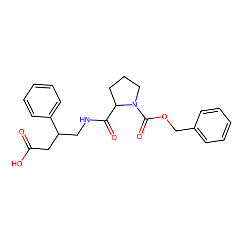 4-({1-[(Benzyloxy)carbonyl]prolyl}amino)-3-phenylbutanoic acid structure