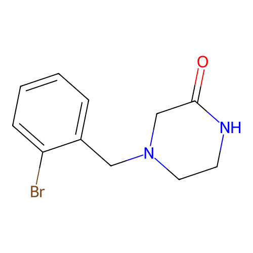 4-[(2-Bromophenyl)methyl]piperazin-2-one structure