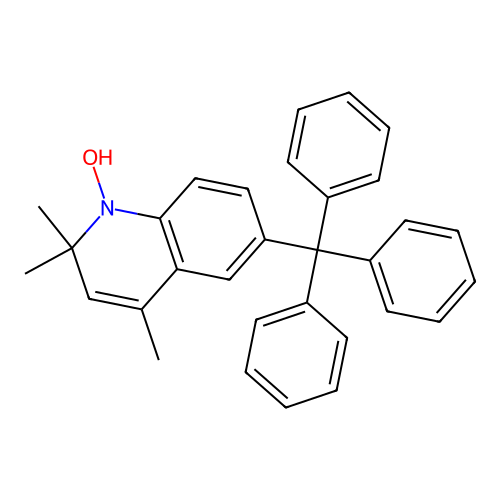 Quinoline, 1,2-dihydro-1-hydroxy-2,2,4-trimethyl-6-(triphenylmethyl)- structure