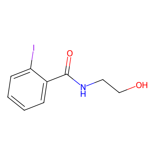N-(2-hydroxyethyl)-2-iodobenzamide structure