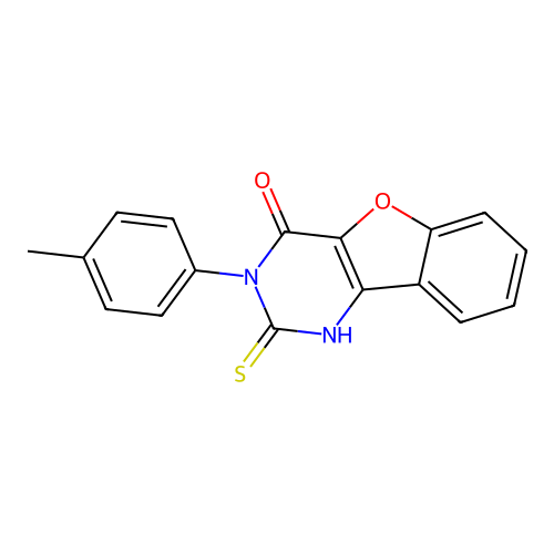 3-(4-methylphenyl)-2-sulfanylidene-1H-[1]benzofuro[3,2-d]pyrimidin-4-one structure